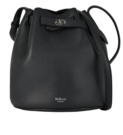 Abbey Bucket Bag, &pound;495, Handbags, Navy, Leather, Front view